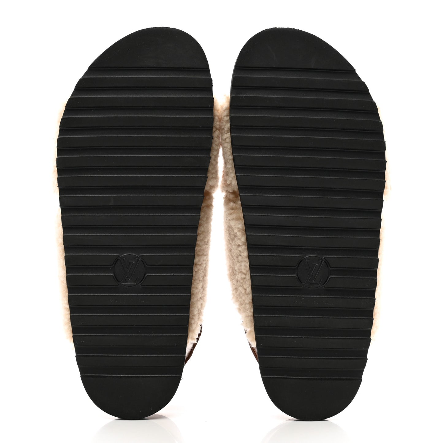 Shearling Paseo Flat Comfort Sandal 40 Nude