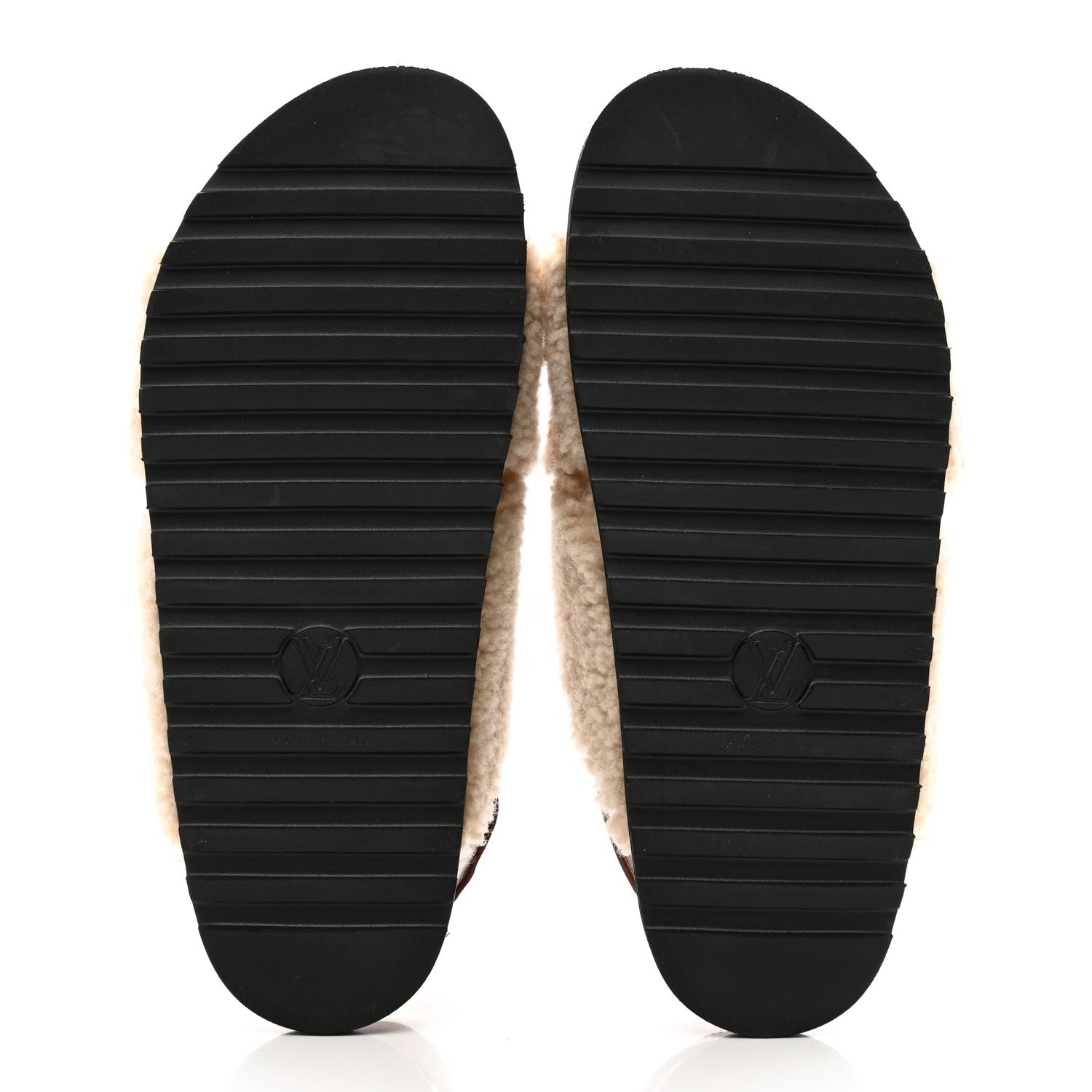 Louis Vuitton Shearling Paseo Flat Comfort Sandal 40 Nude 5 of 9