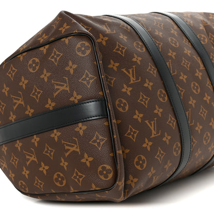Louis Vuitton Monogram Macassar Keepall Bandouliere 45 8 of 9