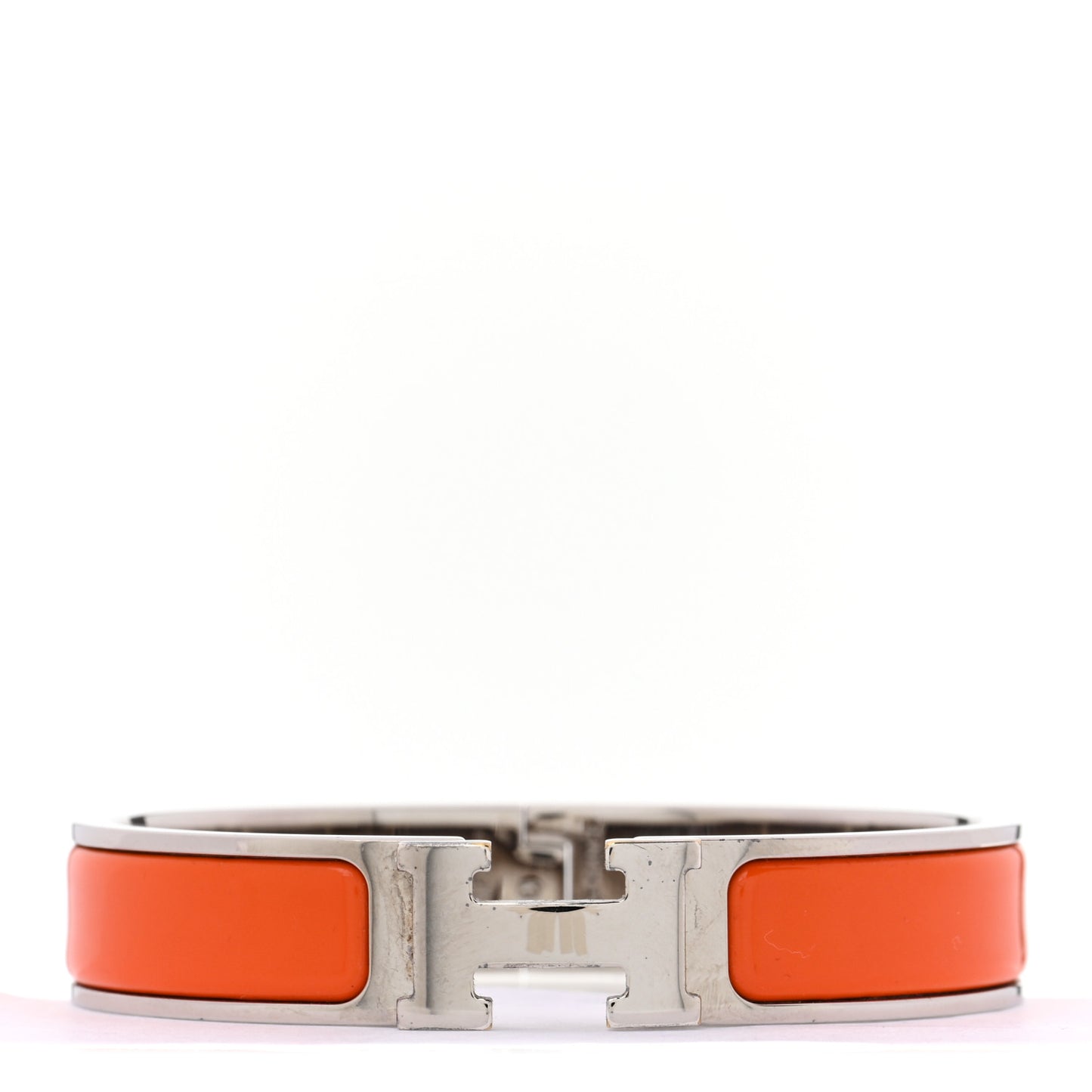 Enamel Narrow Clic Clac H Bracelet PM Orange