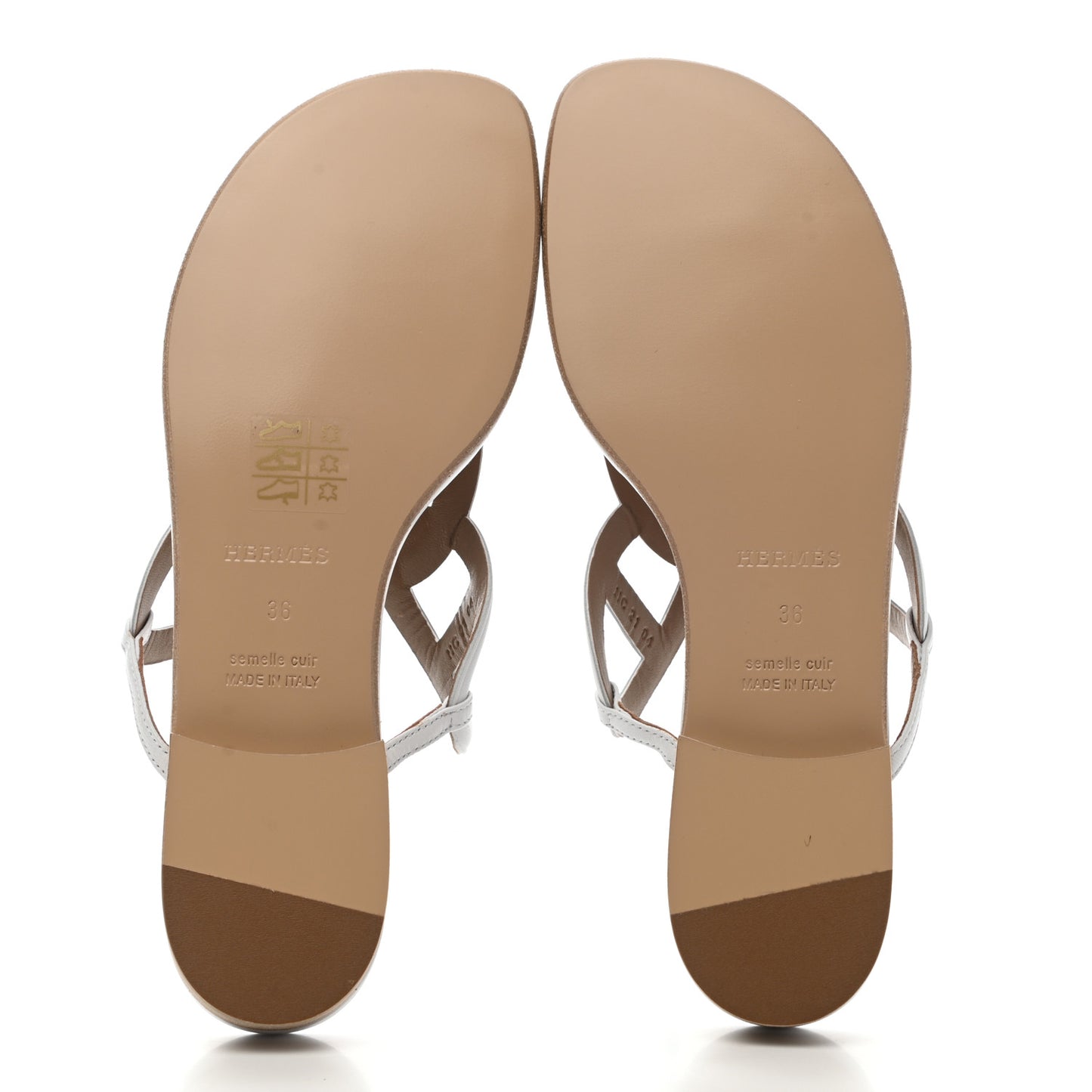Nappa Womens Beach Sandals 36 White