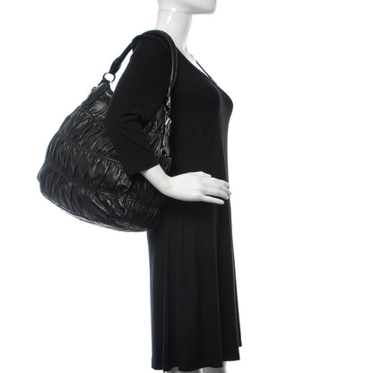Prada Nappa Gaufre Hobo Black 2 of 10