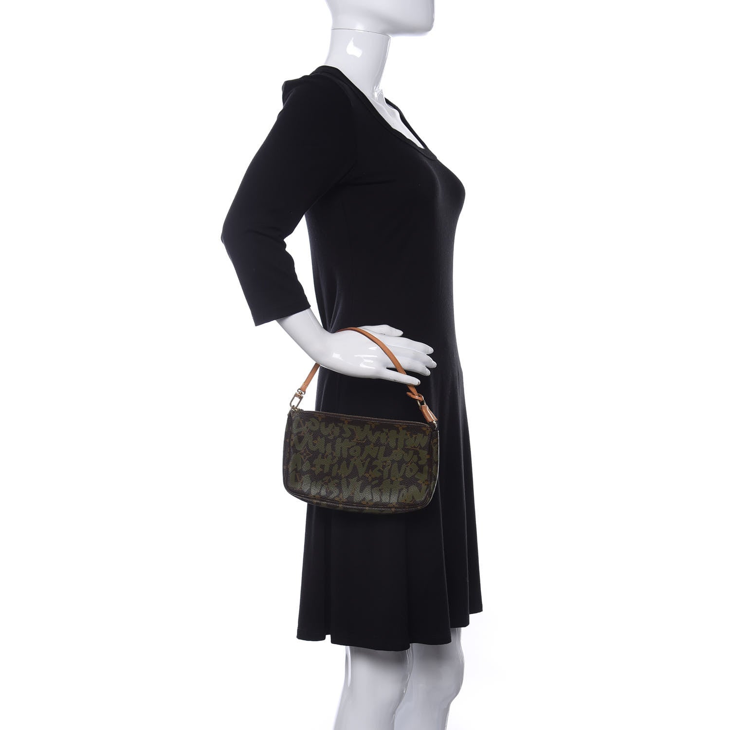 Louis Vuitton Monogram Graffiti Pochette Accessories Kaki 2 of 12
