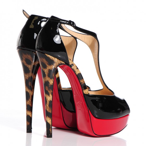 Patent Jailopa 150 Pumps 36 Black Leopard