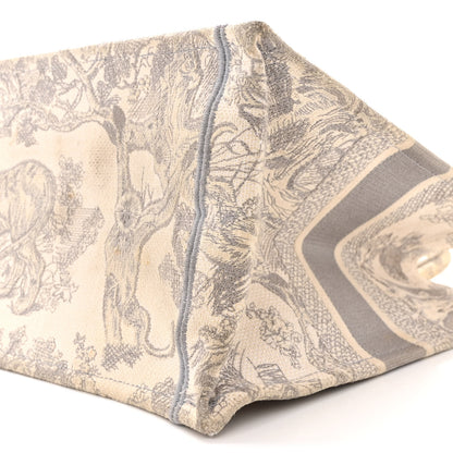 Christian Dior Canvas Embroidered Medium Dioriviera Toile De Jouy Book Tote Gray 10 of 17