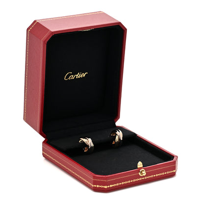 Cartier 18K Pink Yellow White Gold Small Trinity Earrings 6 of 6