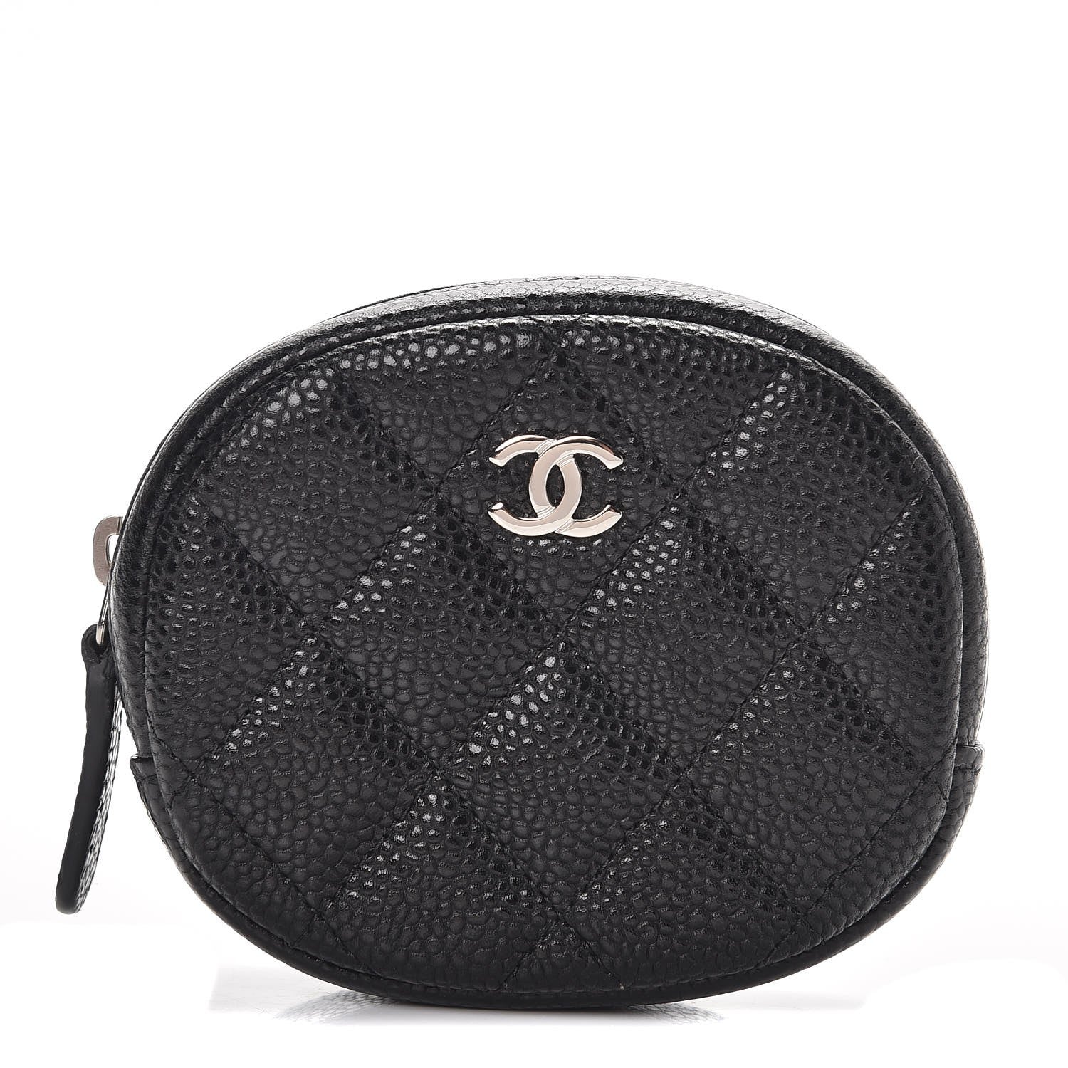 Chanel Caviar Quilted Zip Around Classic Coin Purse Black 1 of 7