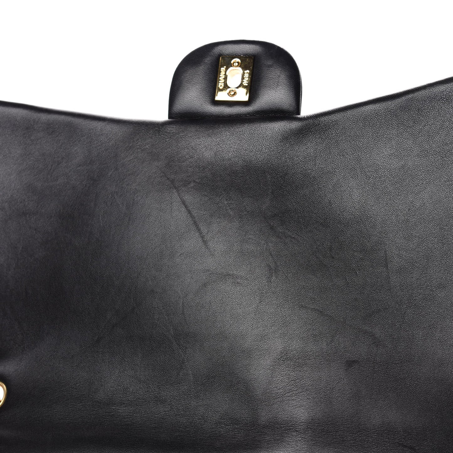 Lambskin Quilted Maxi Single Flap Black