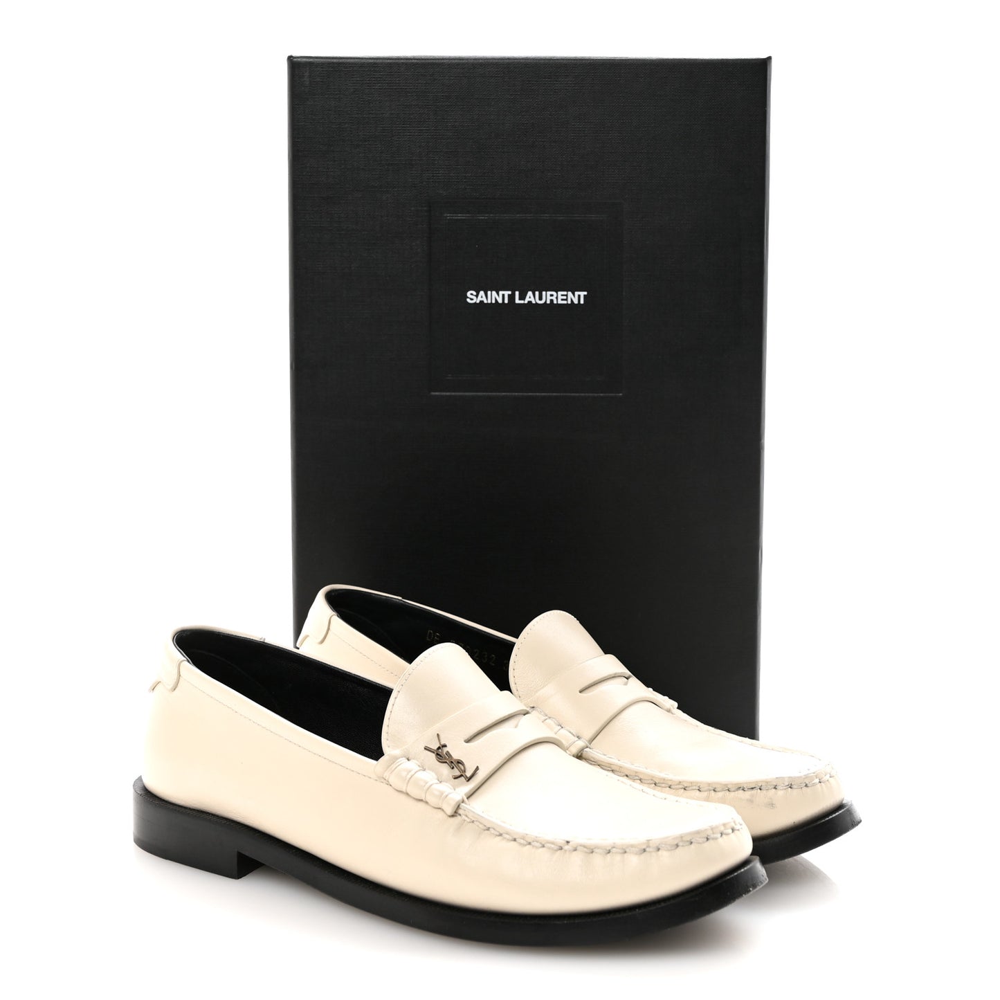 Calfskin Penny Loafers 38 Pearl