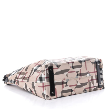Burberry Patent Trim Patchwork Check Tote Black 4 of 9