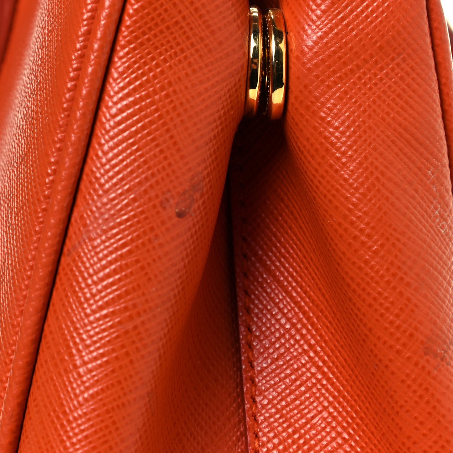 Saffiano Small Galleria Double Zip Tote Papaya
