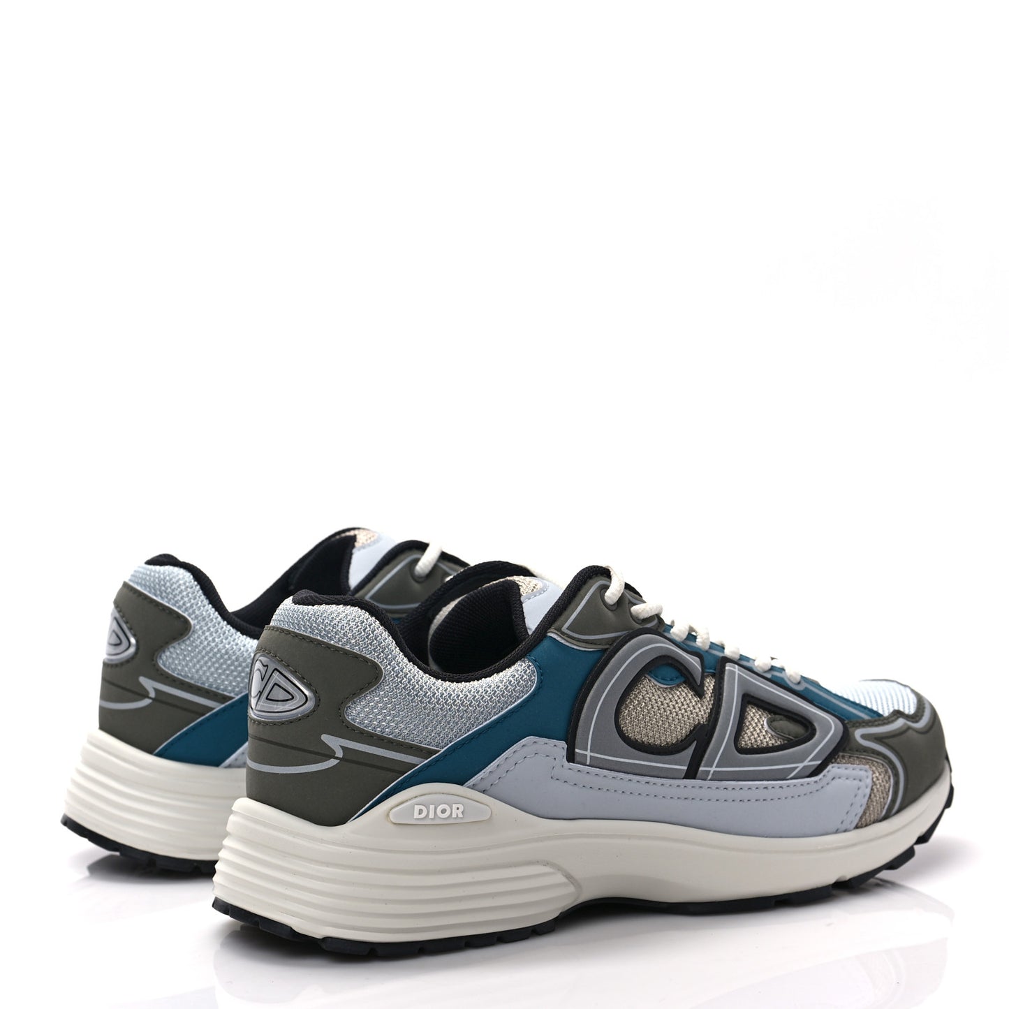 Technical Mesh Calfskin B30 Sneakers 39 White Blue