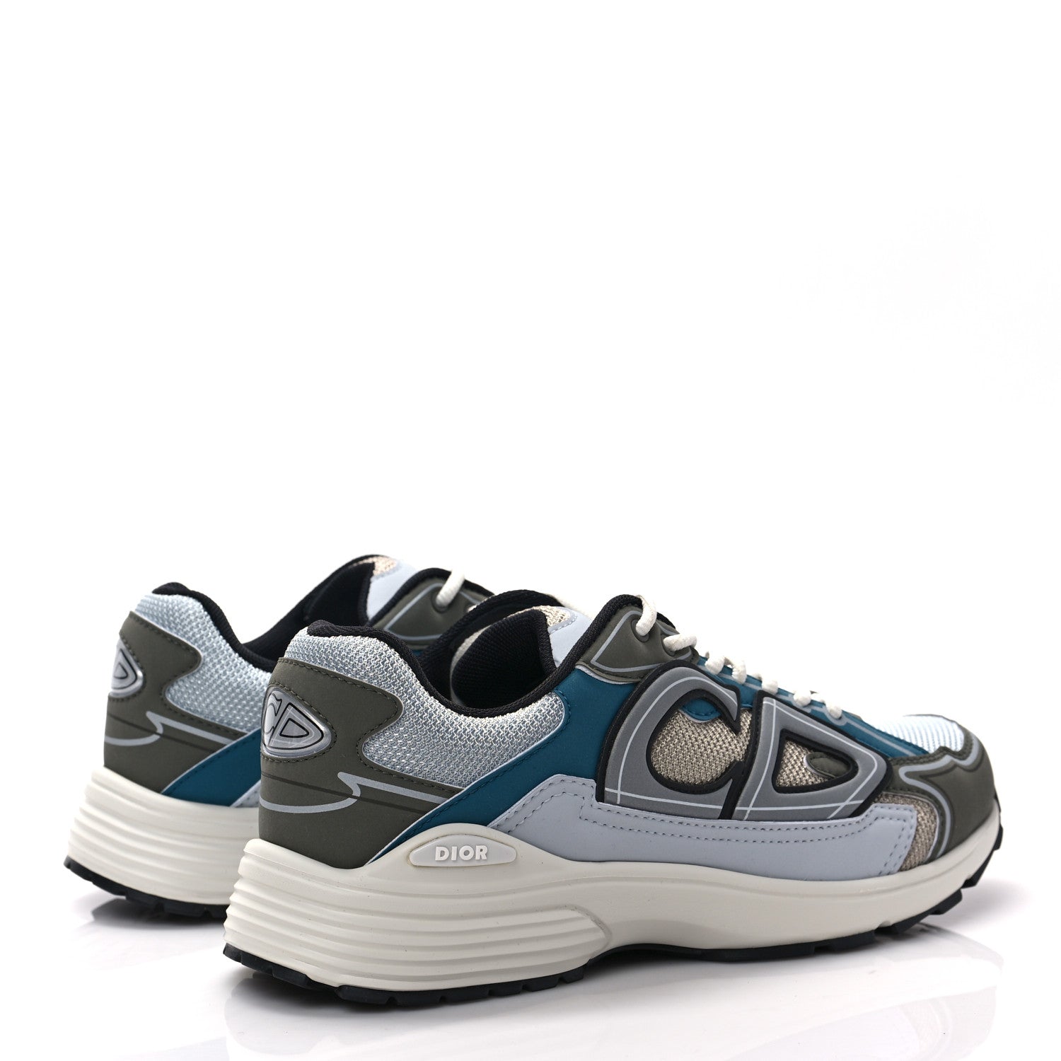 Christian Dior Technical Mesh Calfskin B30 Sneakers 39 White Blue 4 of 7