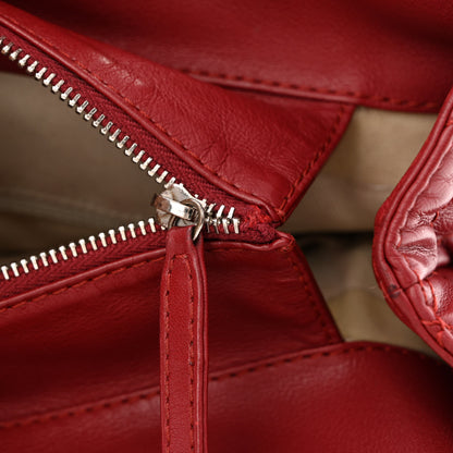 Chanel Calfskin Quilted In the Business North South Tote Red 9 of 13