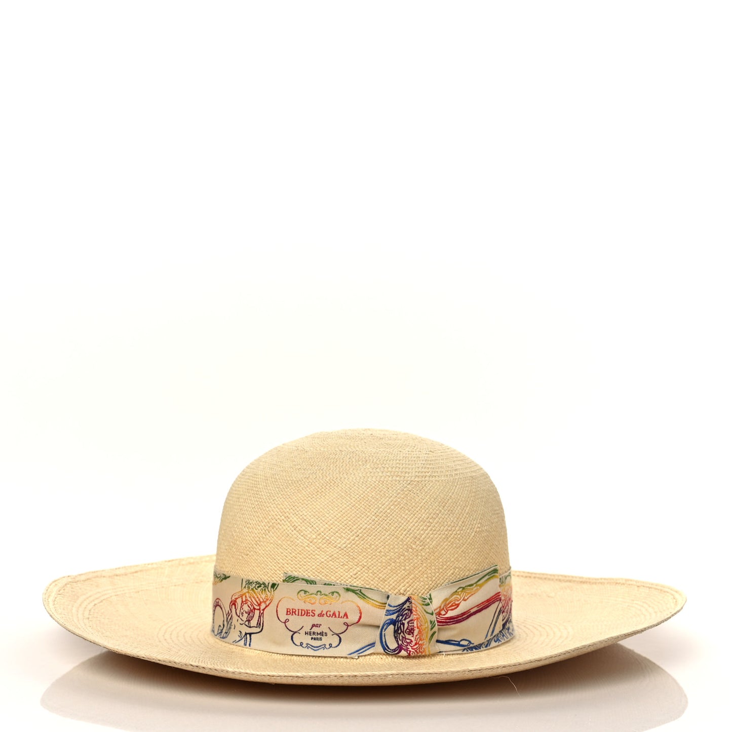 Straw Panama Brisa Brides De Gala Hat 57 Naturel Multicolore
