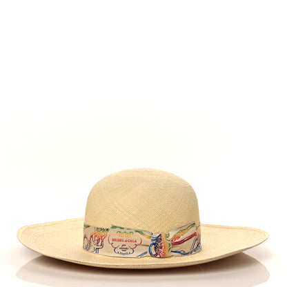 Hermes Straw Panama Brisa Brides De Gala Hat 57 Naturel Multicolore 5 of 7