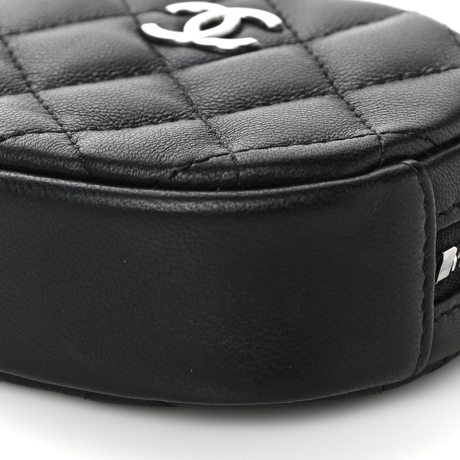 Chanel Lambskin Quilted Zip Around Classic Coin Purse Black 10 of 10