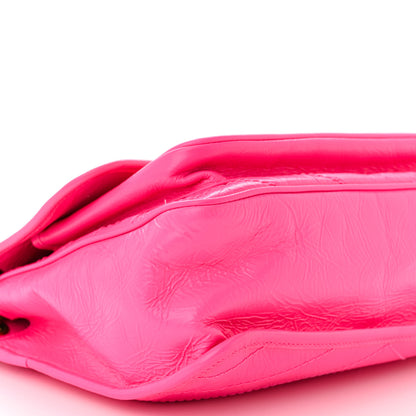 Saint Laurent Crinkled Calfskin Matelasse Monogram Medium Niki Chain Satchel Rose Glow 9 of 10