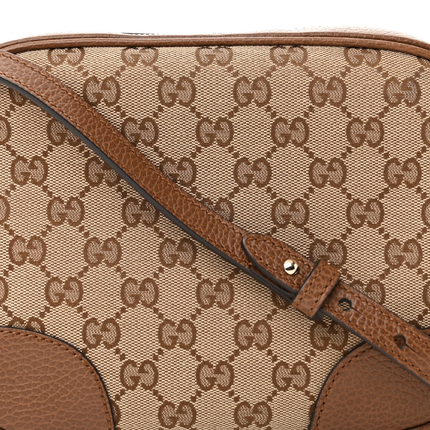 Monogram Mini Bree Messenger Bag Beige Tabacco