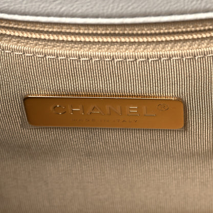 Chanel Goatskin Quilted Large Chanel 19 Flap White 7 of 10
