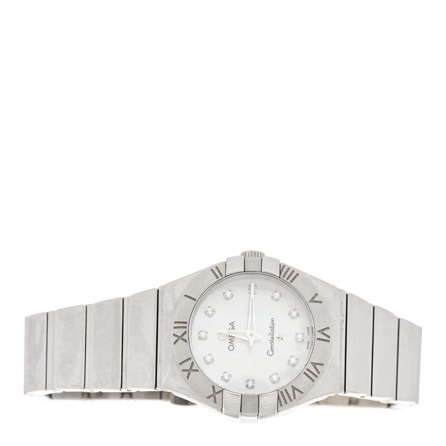 Stainless Steel Diamond Mother of Pearl 27mm Constellation Quartz Watch 123.10.27.60.55.002
