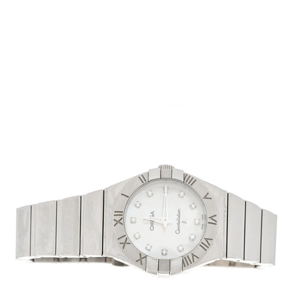 Omega Stainless Steel Diamond Mother of Pearl 27mm Constellation Quartz Watch 123.10.27.60.55.002 2 of 4