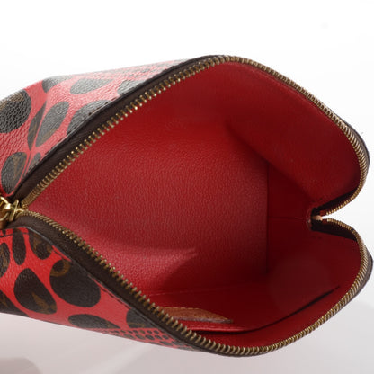 Louis Vuitton Monogram Kusama Pumpkin Dots Cosmetic Pouch Red 5 of 7