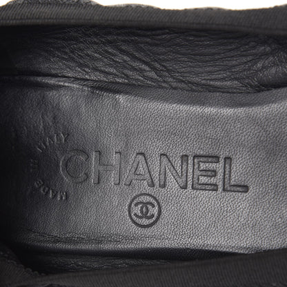 Chanel Lambskin Patent CC Elastic Cap Toe Ballerina Flats 36 Black 7 of 8