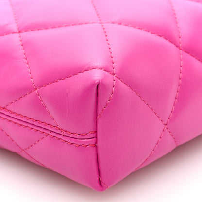 Balenciaga Nappa Calfskin Quilted XS Touch B Camera Shoulder Bag Fuchsia 7 of 8