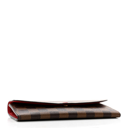 Louis Vuitton Damier Ebene Emilie Wallet Red 4 of 12