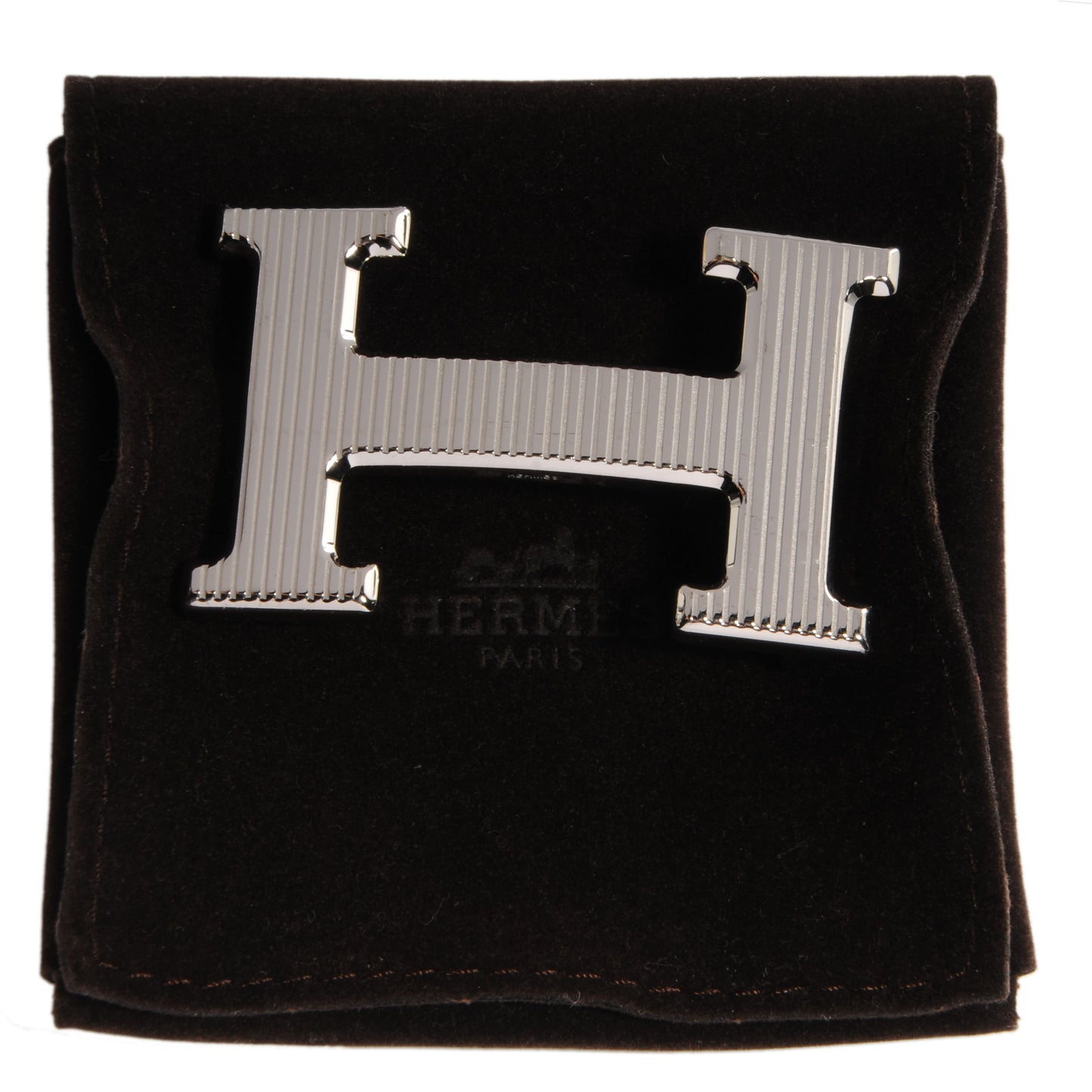 Palladium Ribbed 32mm H Belt Buckle