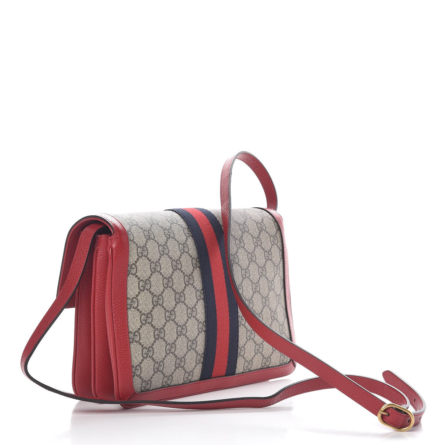 Gucci GG Supreme Monogram Medium Queen Margaret Shoulder Bag Red 3 of 10