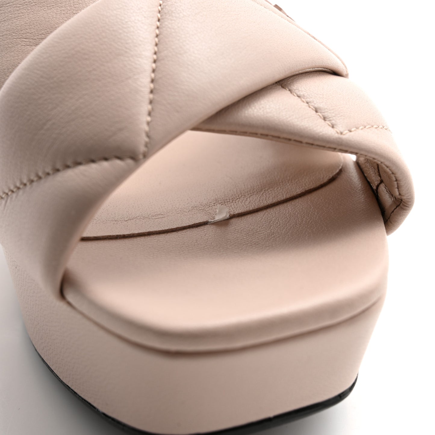Nappa Logo Quilted Crisscross Platform 20/65mm Sandals 38.5 Ninfea