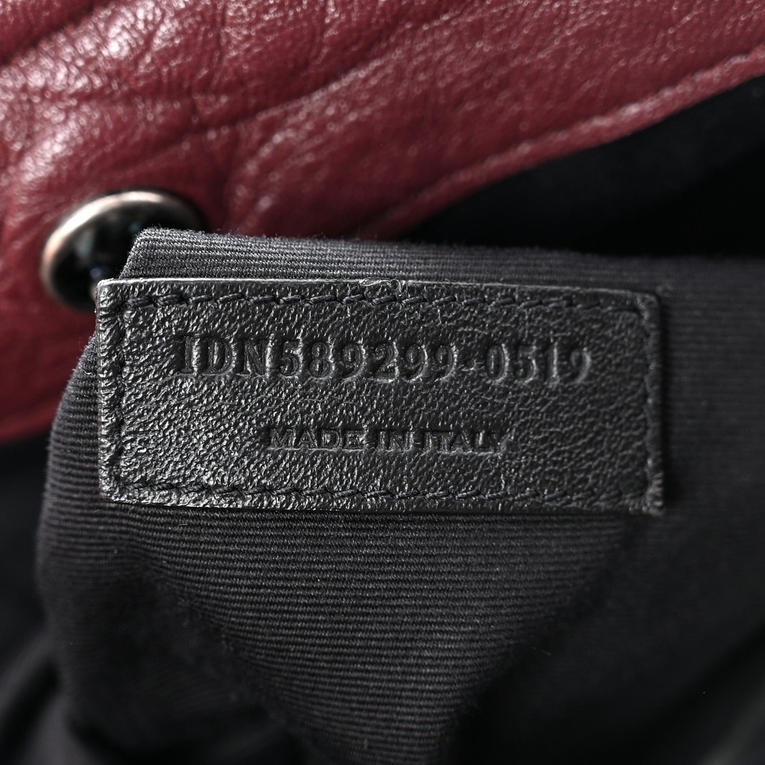Saint Laurent Vintage Lambskin Chevron Monogram Medium Nolita  Amaranto 7 of 13