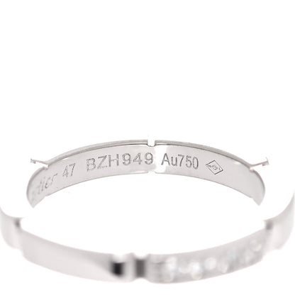 Cartier 18K White Gold Diamond Maillon Panthere Wedding Band Ring 47 4 9 of 10
