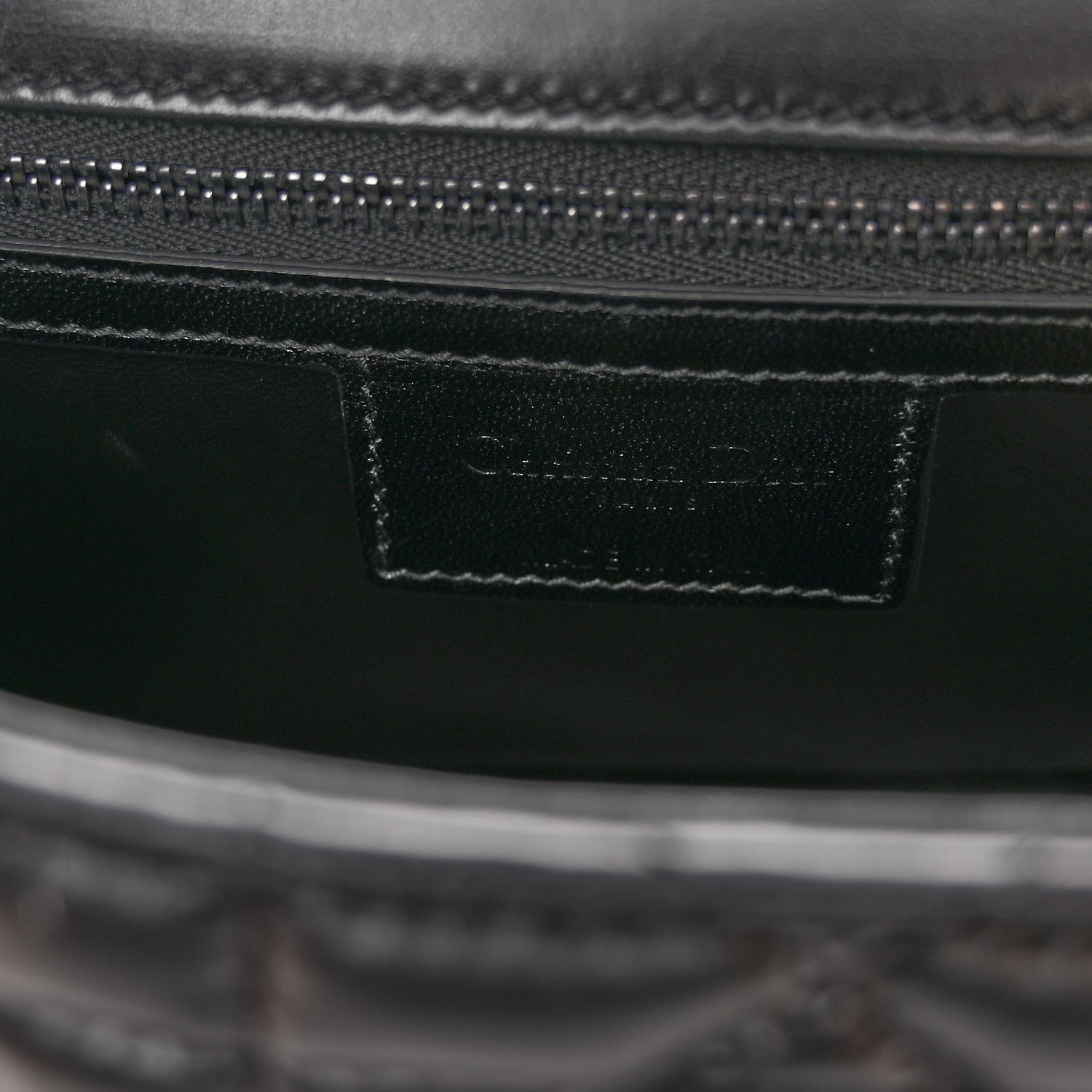 Christian Dior Calfskin Macrocannage Medium Caro Bag Black 6 of 9