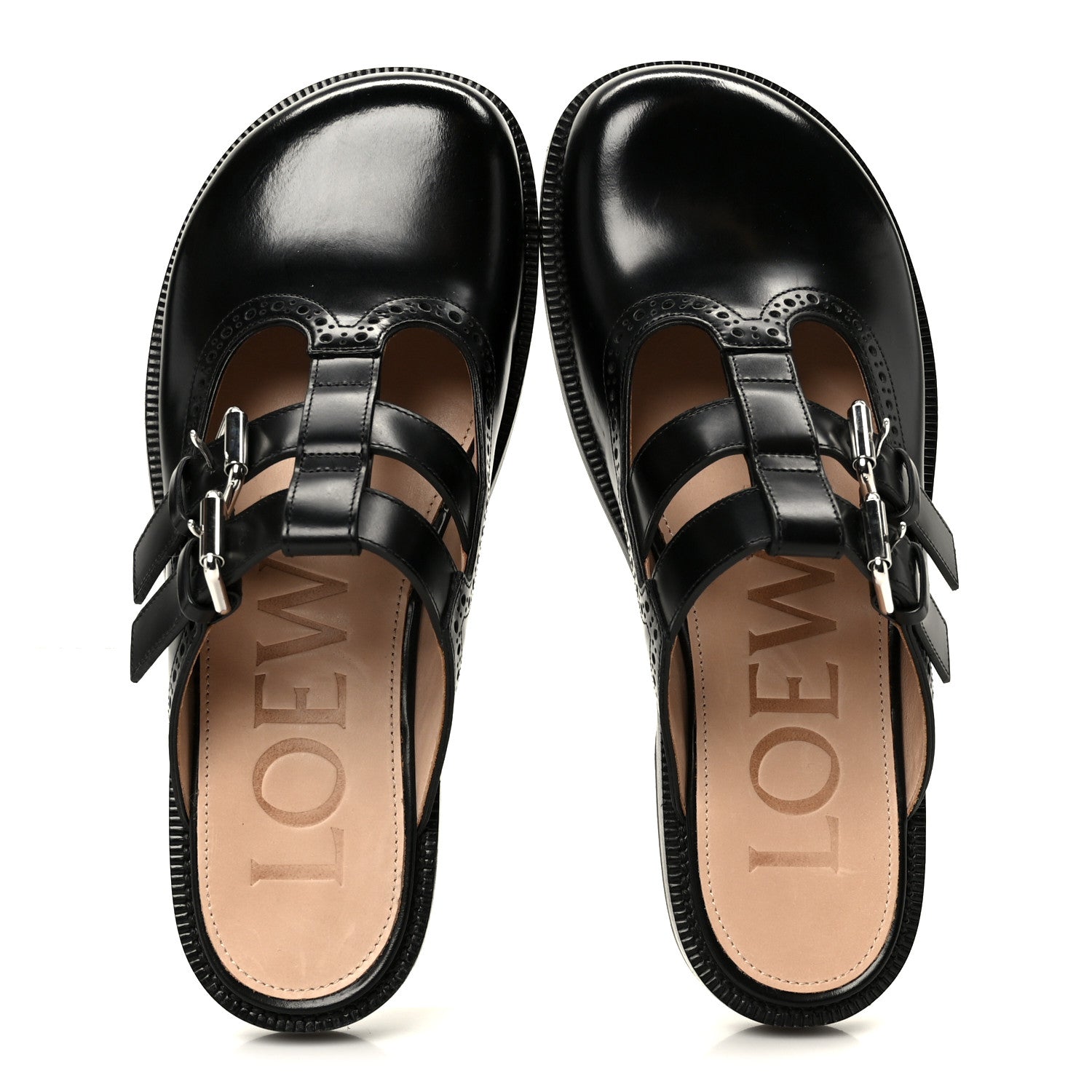 Loewe Calfskin Campo Mary Jane Mule 39 Black 2 of 9