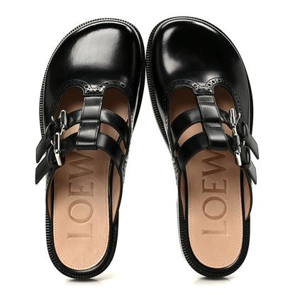 Loewe Calfskin Campo Mary Jane Mule 39 Black 2 of 9