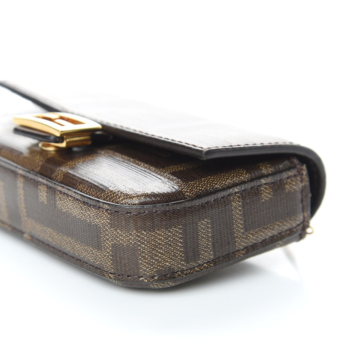 Glazed Fabric FF 1974 Nano Baguette Charm Mogano Panna