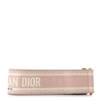 Christian Dior Canvas Embroidered Large Belt 90 36 Pink White 2 of 7