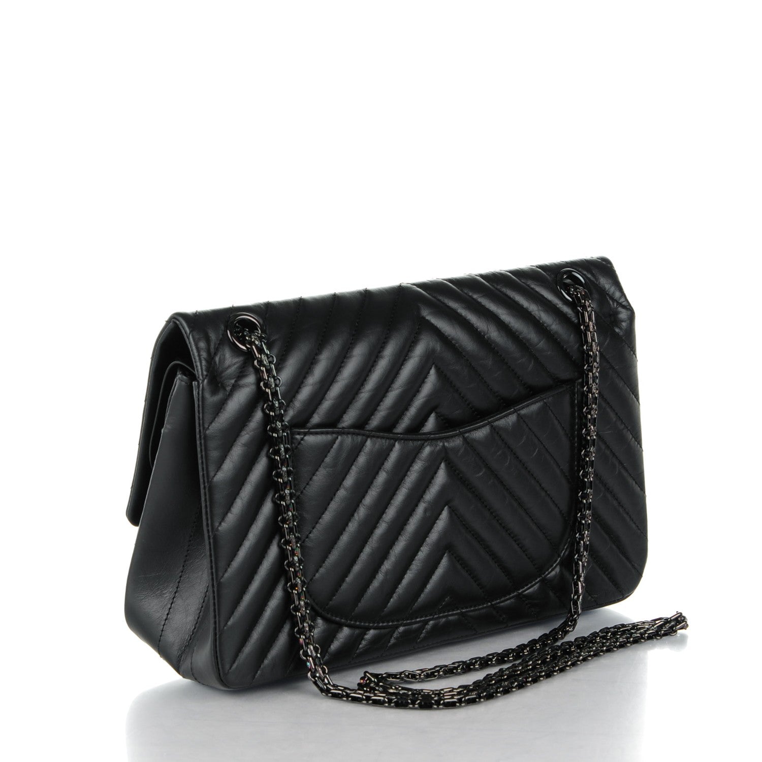 Chanel Aged Calfskin Chevron 2.55 Reissue 226 So Black 3 of 8