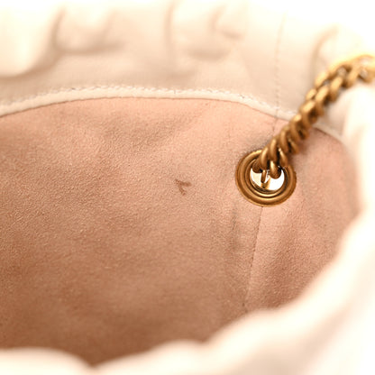 Gucci Calfskin Matelasse Mini GG Marmont 2.0 Bucket Bag White 12 of 14