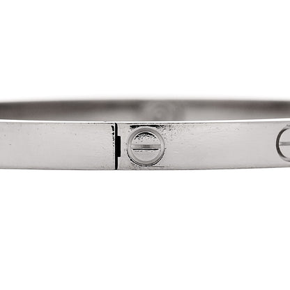 Cartier 18K White Gold Small LOVE Bracelet 15 4 of 8