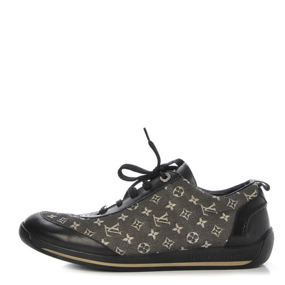 Louis Vuitton Mini Lin Monogram Sneakers 40 Black 1 of 12