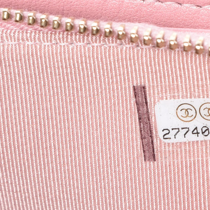 Chanel Iridescent Caviar Quilted Small Clutch With Chain Pink 12 of 13