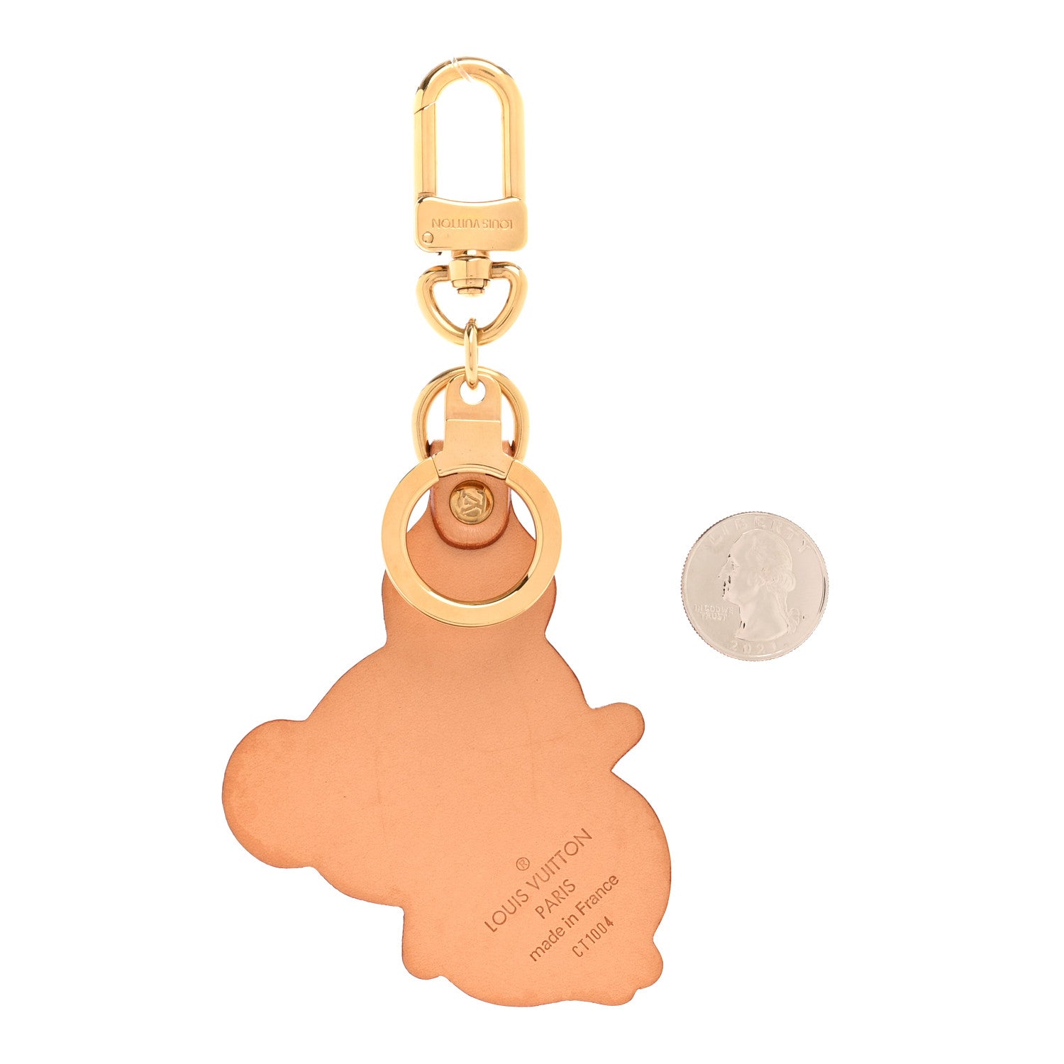 Louis Vuitton Vachetta Monogram Panda Key Ring Bag Charm 2 of 6