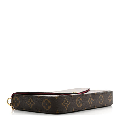 Louis Vuitton Monogram Pochette Felicie Chain Wallet Fuchsia 5 of 10