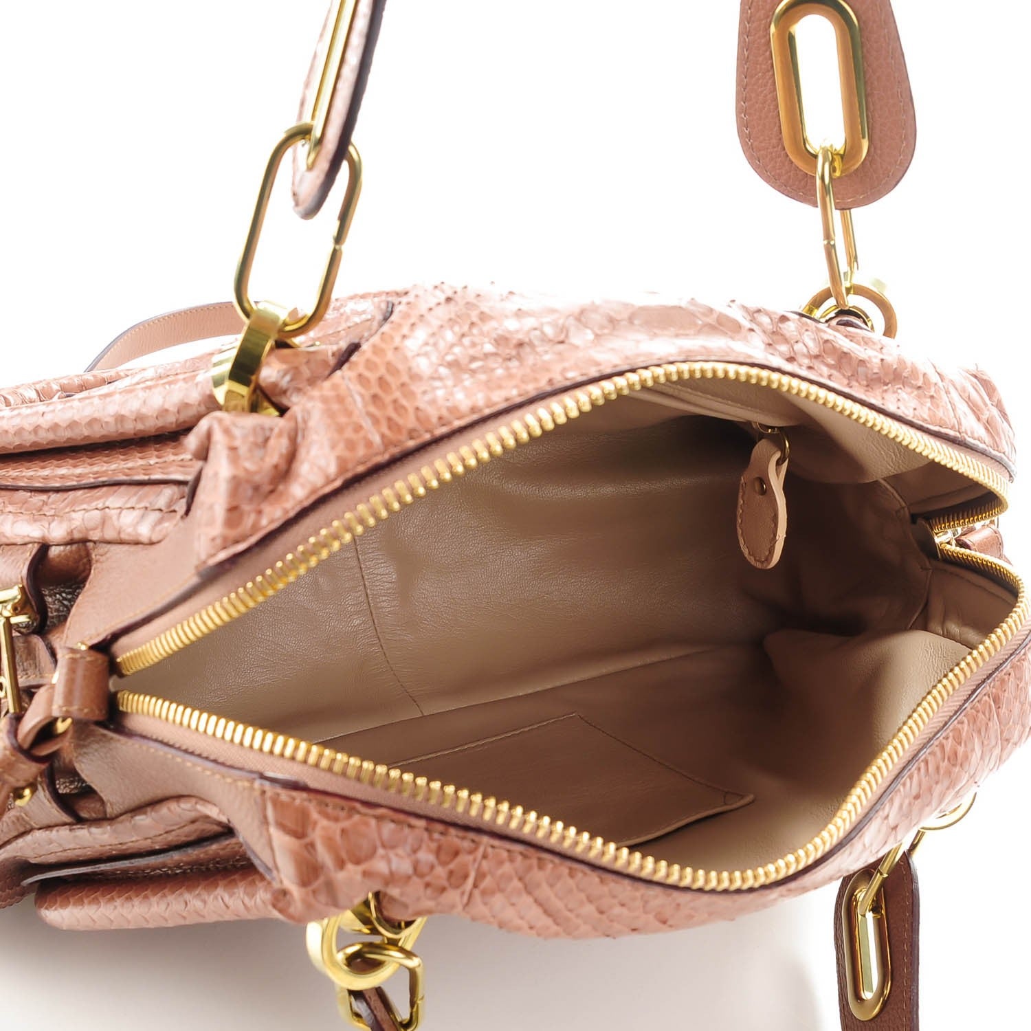 Chloe Python Calfskin Medium Paraty Dusty Rose 5 of 8