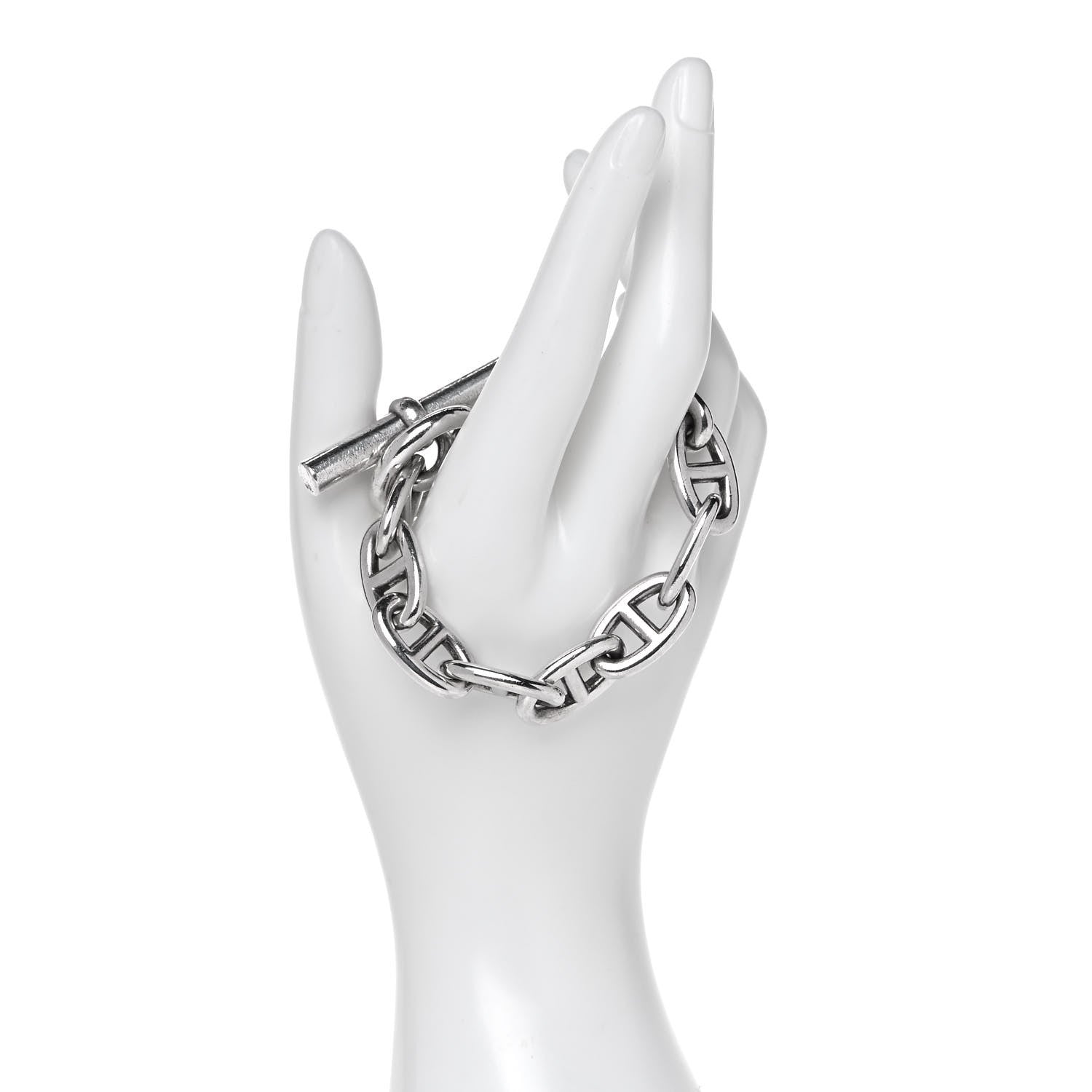 Hermes Sterling Silver TGM Chaine D'Ancre Bracelet 2 of 6