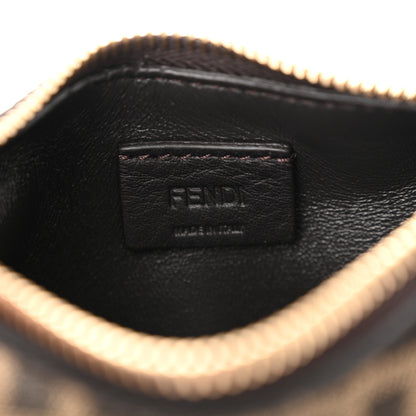 Fendi Fabric Jacquard FF 1974 Nano Fendigraphy Hobo Charm Tobacco Moro 6 of 11